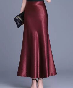 Chân váy lụa dáng dài